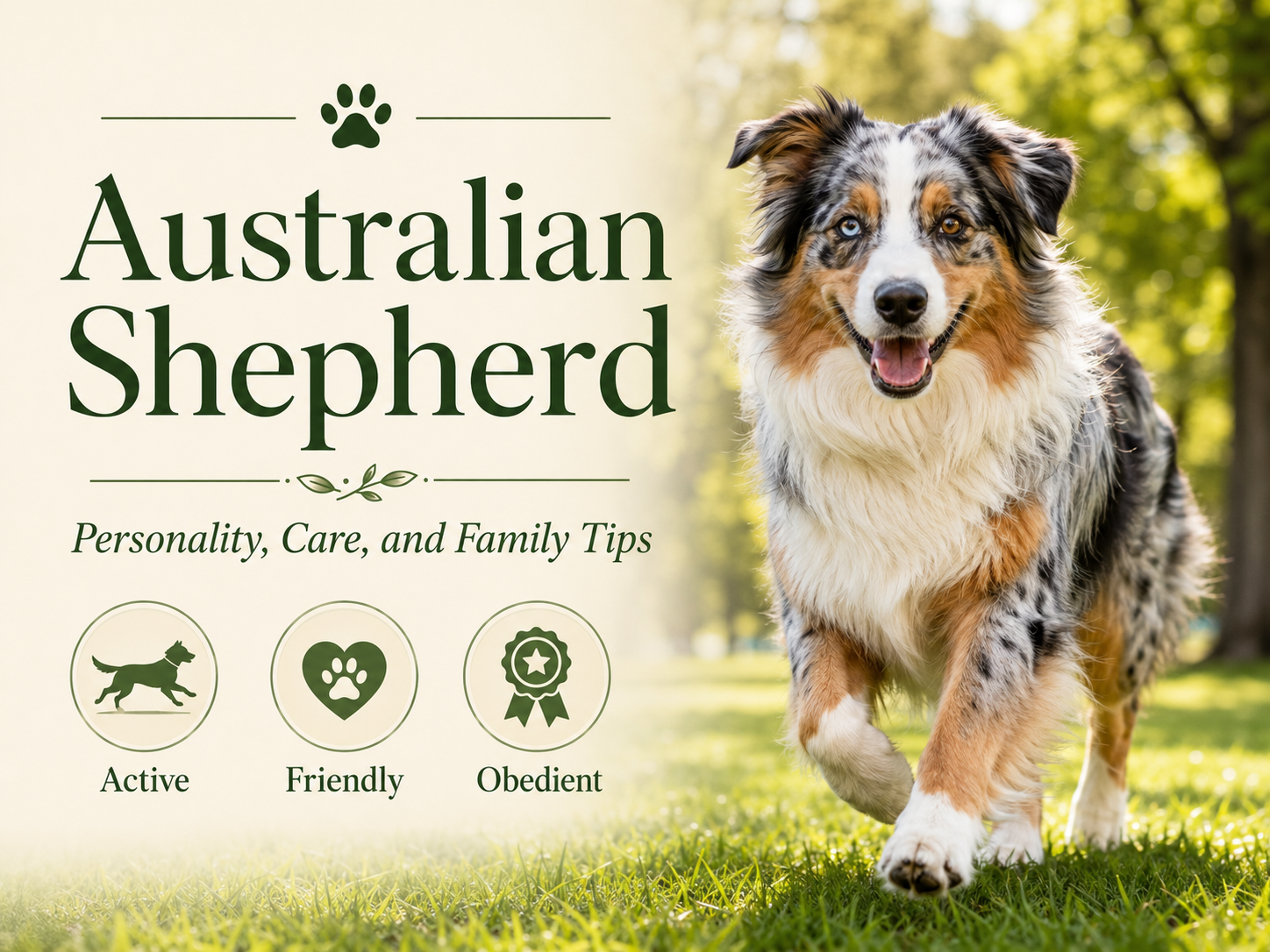 Australian Shepherd grooming medium coat shedding and daily care