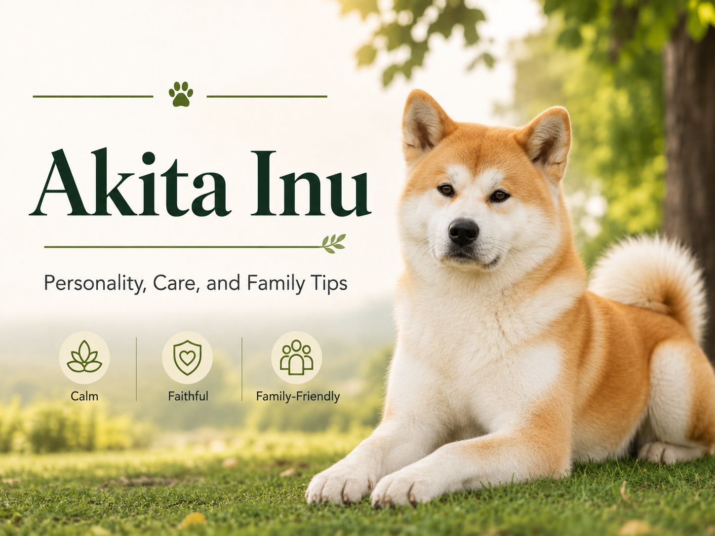 Akita Inu grooming dense double coat shedding and daily care