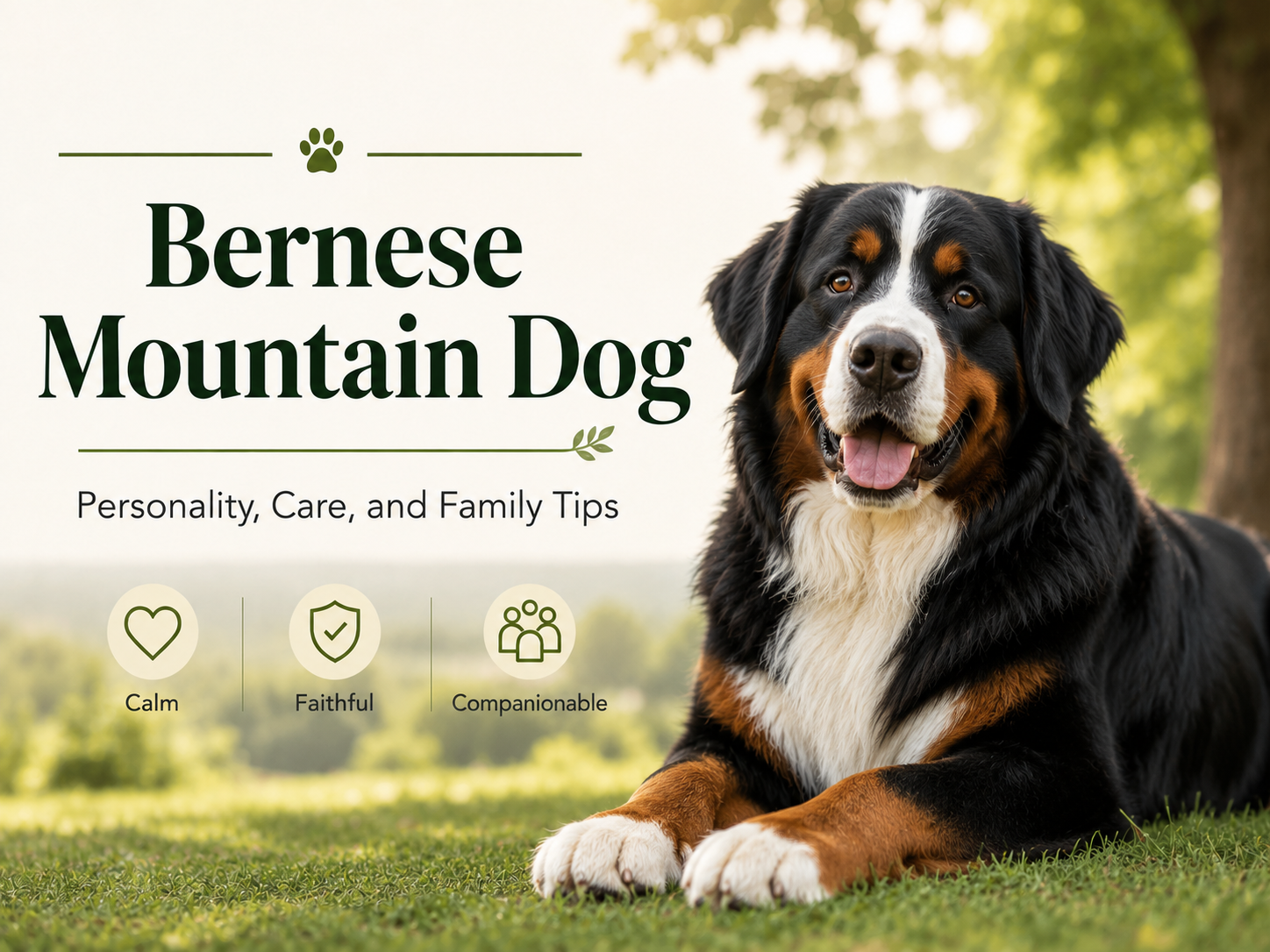Bernese Mountain Dog grooming long double coat shedding and daily care