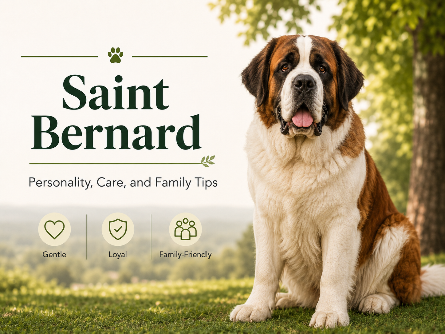 Saint Bernard personality care and family guide