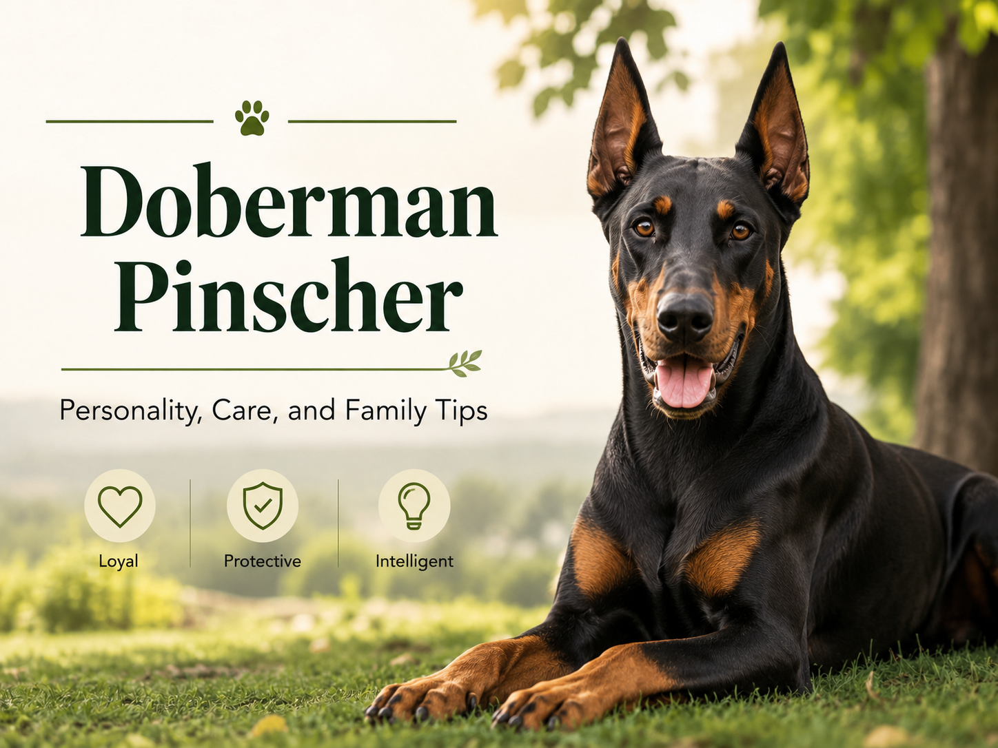 Doberman Pinscher personality care and family guide