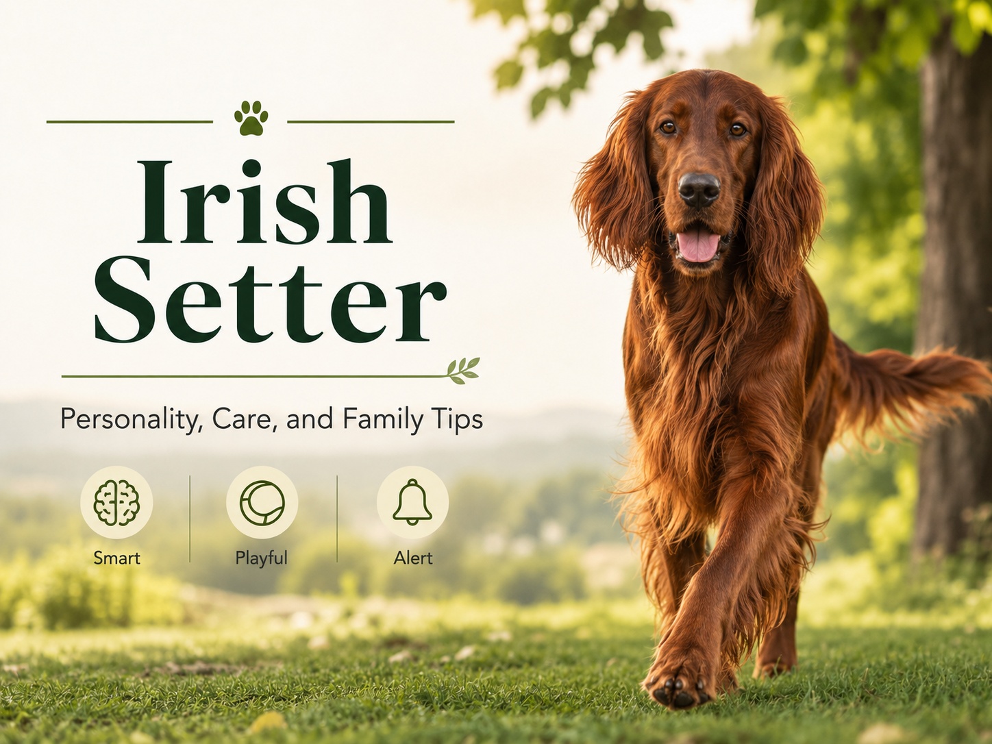 Irish Setter family dog exercise recall training and responsible ownership guide