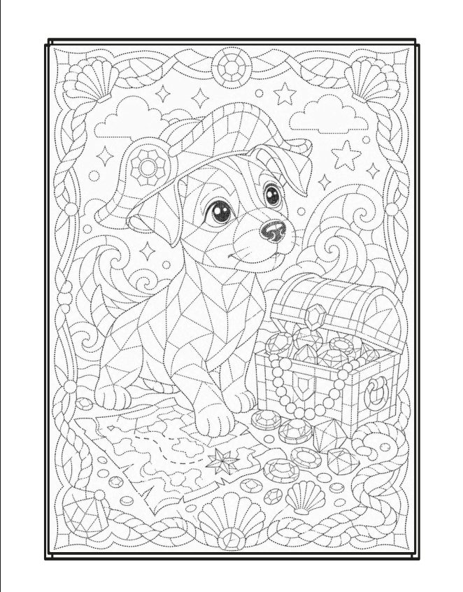 Puppy Breed Color-Along sample page 2