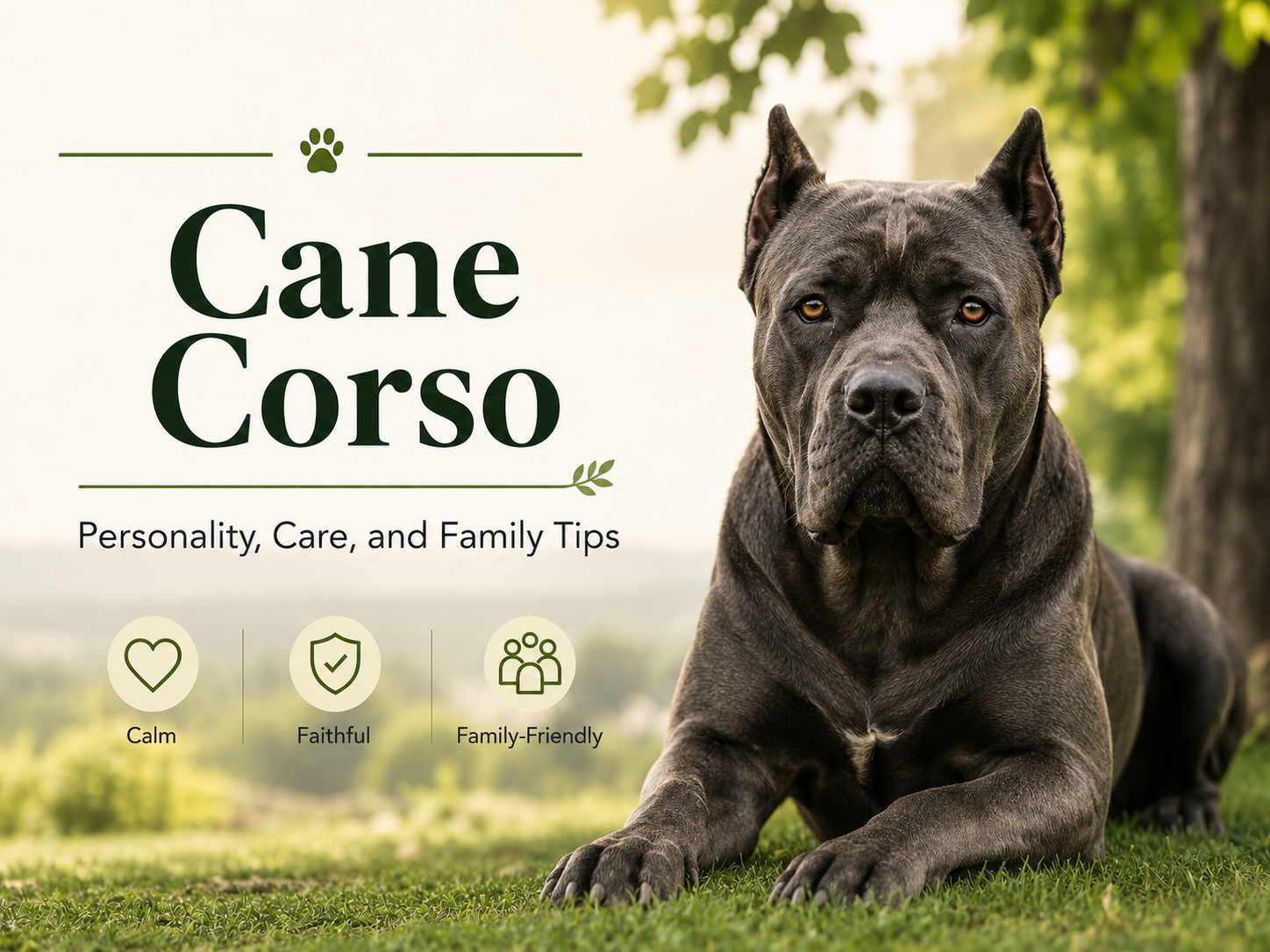 Cane Corso grooming short coat daily care and skin checks