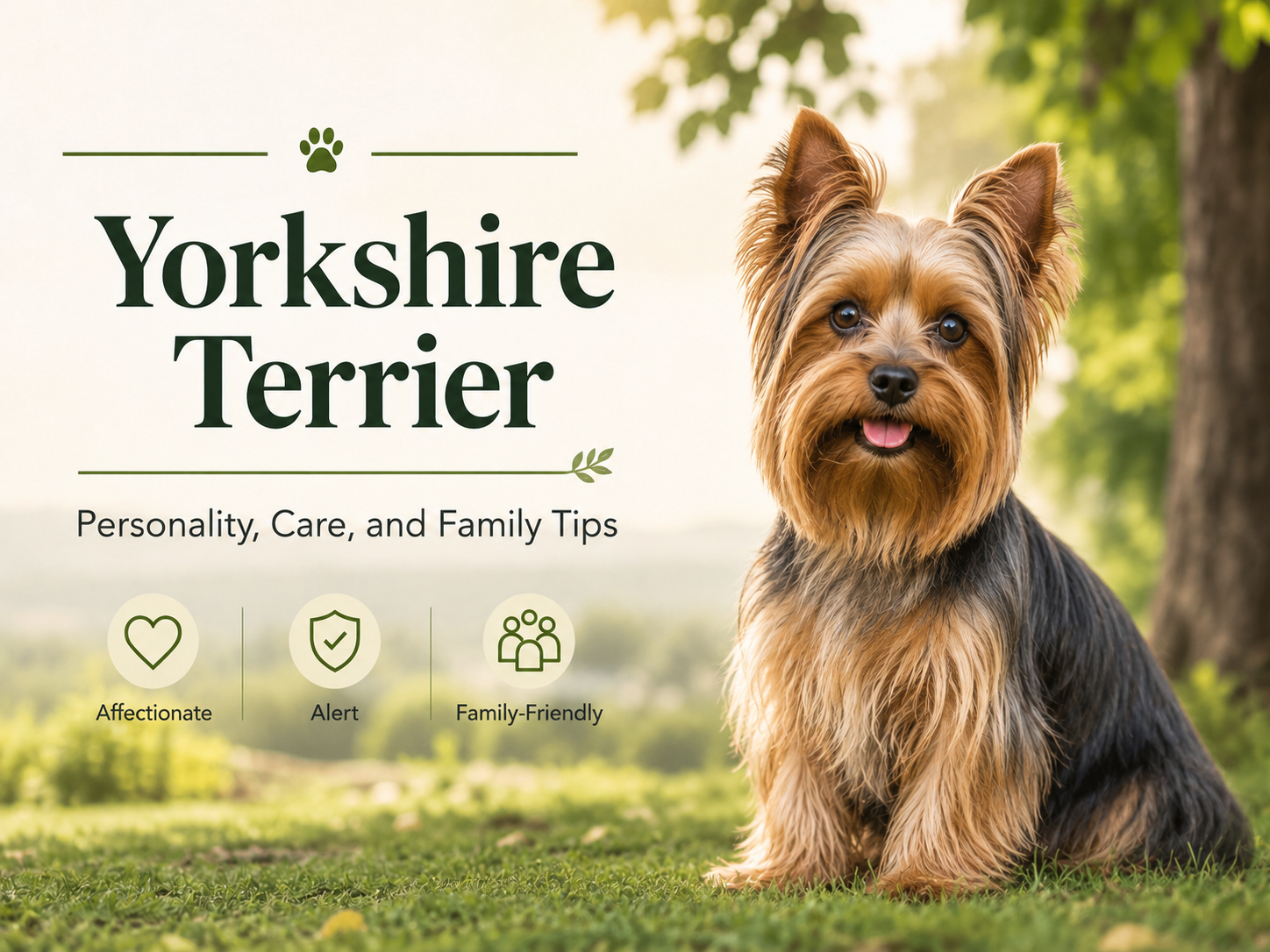 Yorkshire Terrier personality care and family guide