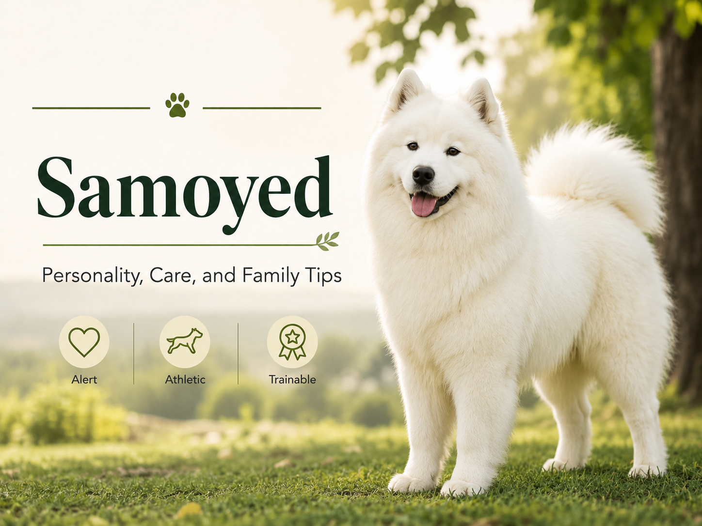 Samoyed grooming thick double coat shedding and daily care
