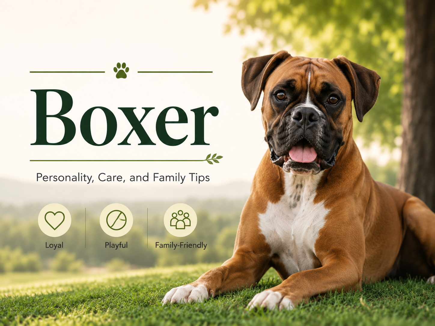 Boxer personality care and family guide