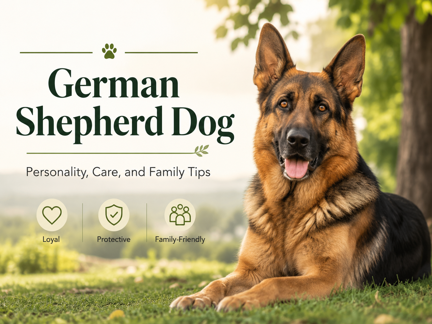 German Shepherd Dog personality care and family guide